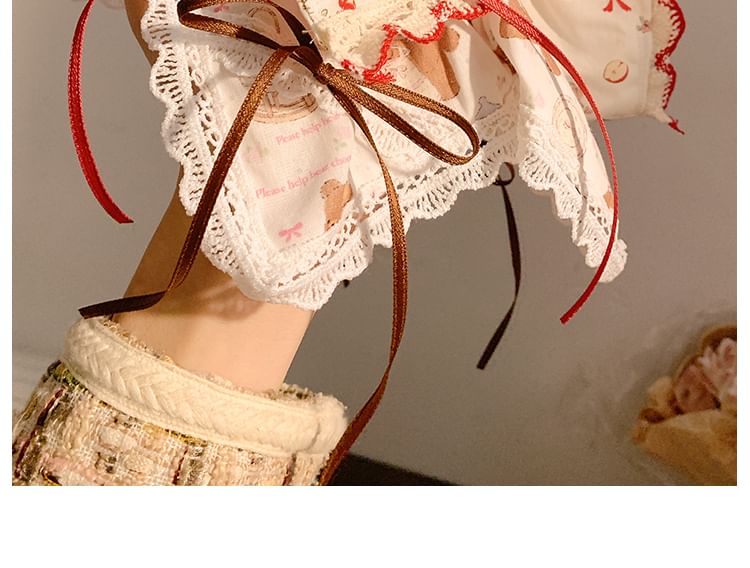 Lace Scrunchie Bow Trim
