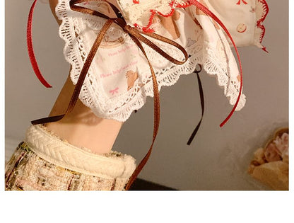 Lace Scrunchie Bow Trim