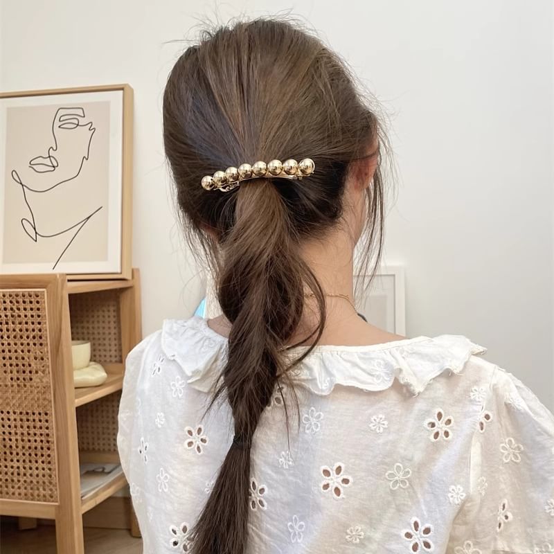 Clip Alloy Bead Polished Hair