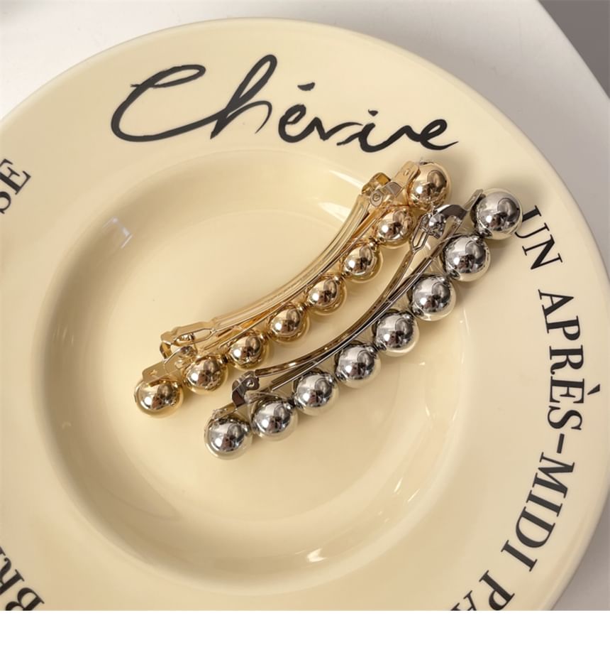 Clip Alloy Bead Polished Hair