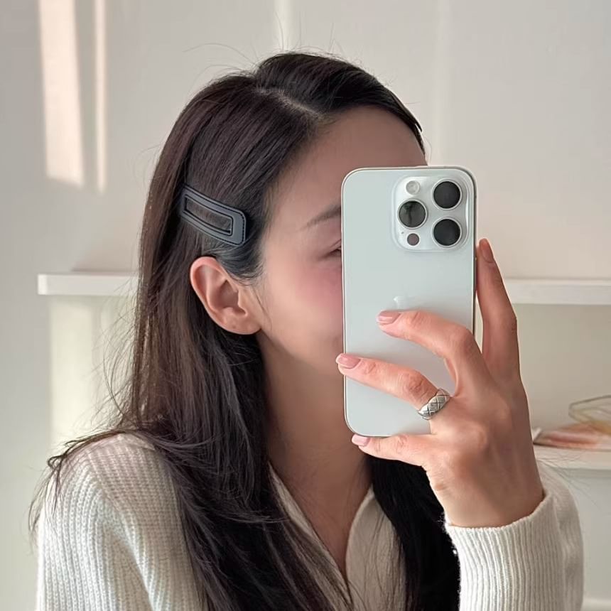 Set Designs) Faux (Various Hair Clip 2: Leather of