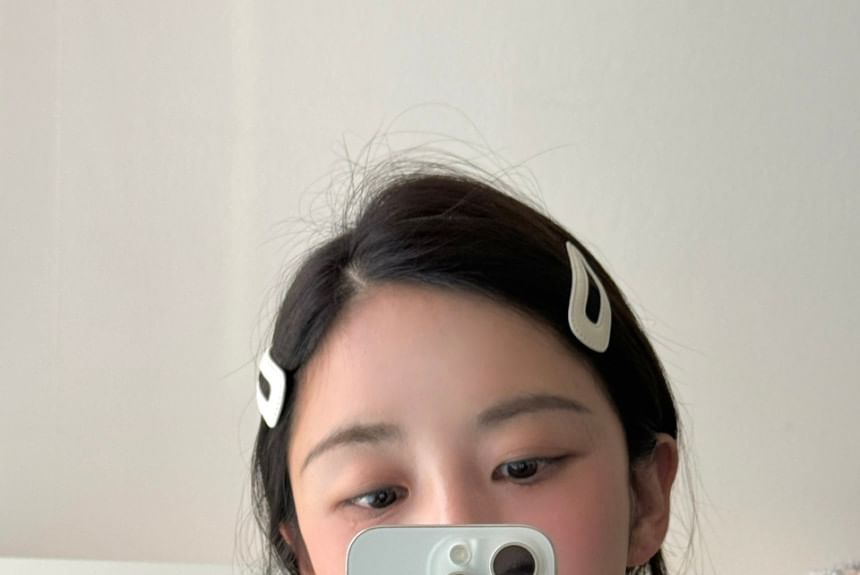 Set Designs) Faux (Various Hair Clip 2: Leather of