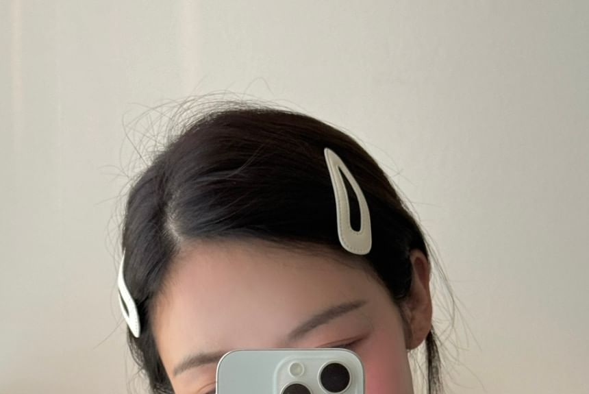 Set Designs) Faux (Various Hair Clip 2: Leather of