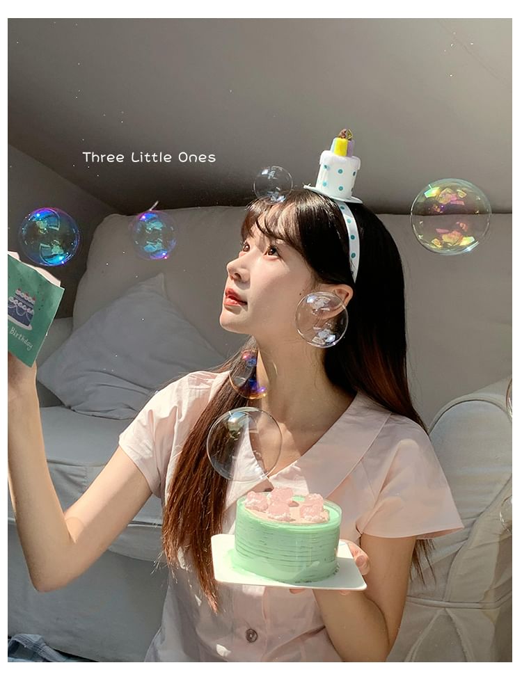 Polka Dot Cake Headband Birthday