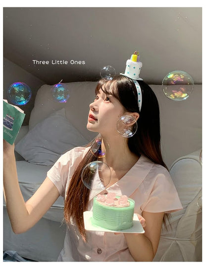 Polka Dot Cake Headband Birthday