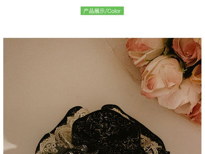 Scrunchie Floral Trim Print Lace