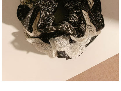 Scrunchie Floral Trim Print Lace