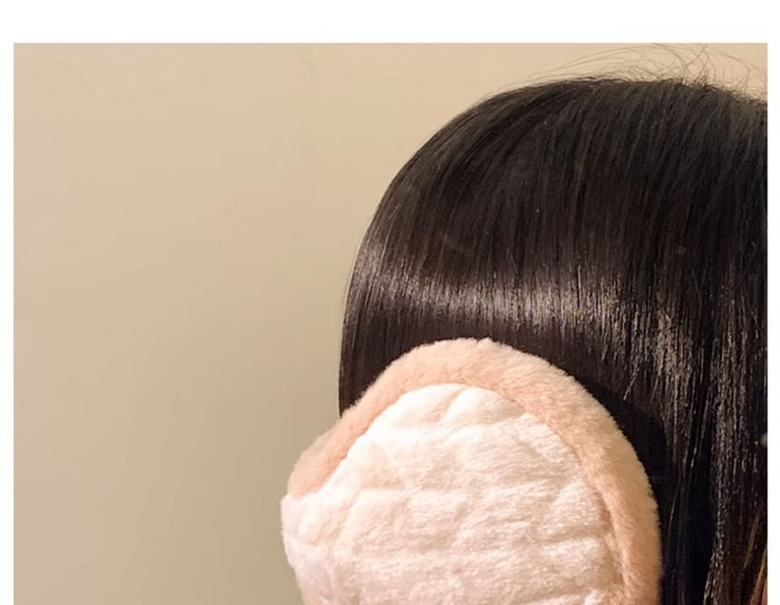 Earmuffs Trim Fluffy Contrast