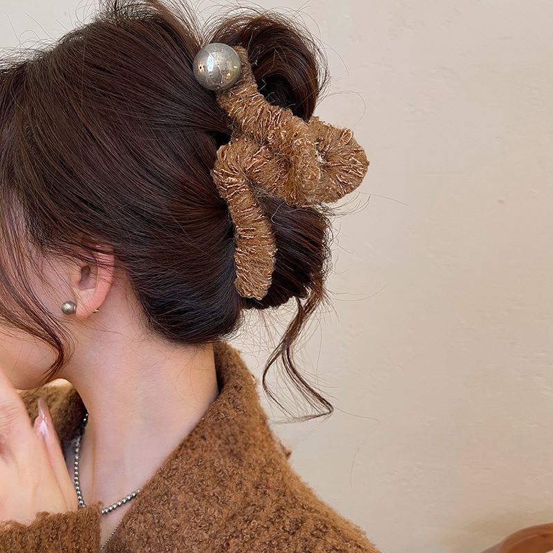 Hair Claw Yarn Pearl Faux