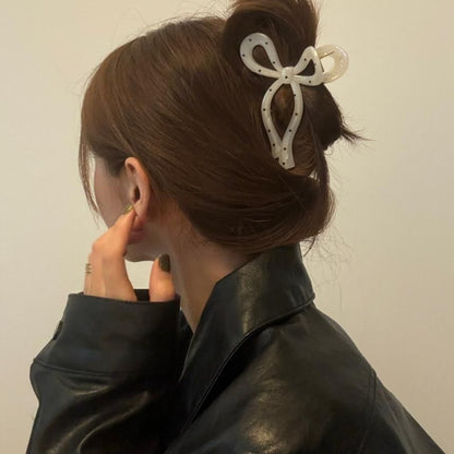 Hair Polka Dot Claw Bow