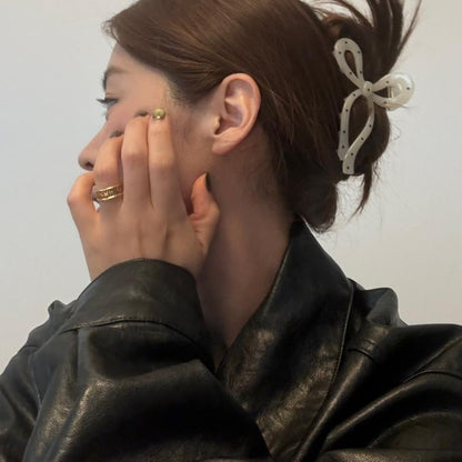 Hair Polka Dot Claw Bow