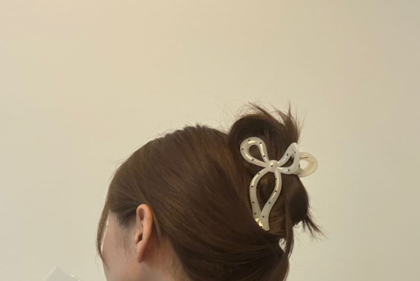 Hair Polka Dot Claw Bow