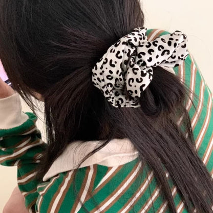 Print Scrunchie Leopard Hair