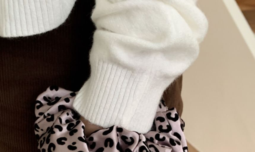 Print Scrunchie Leopard Hair