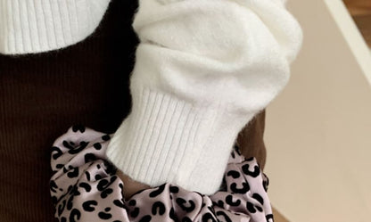 Print Scrunchie Leopard Hair