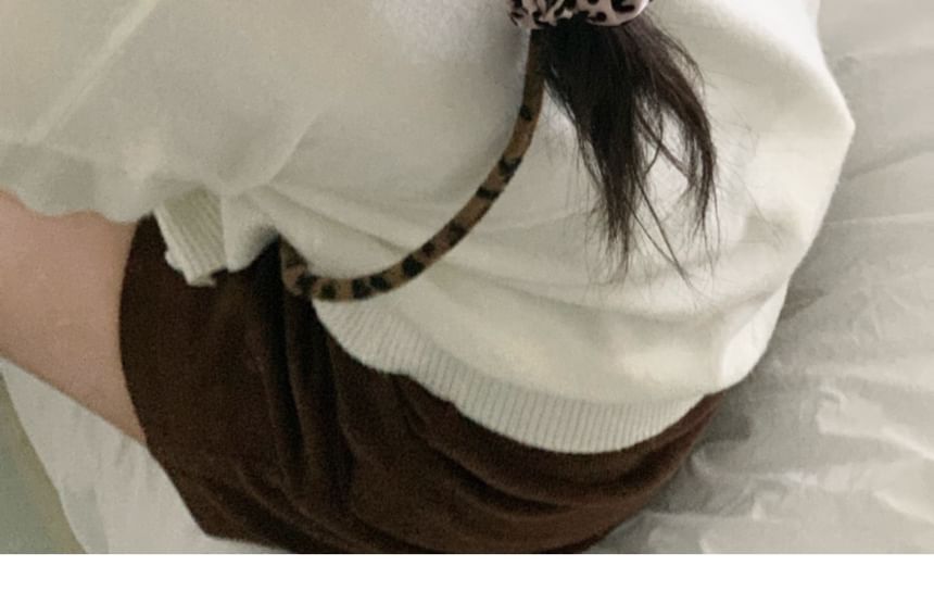Print Scrunchie Leopard Hair
