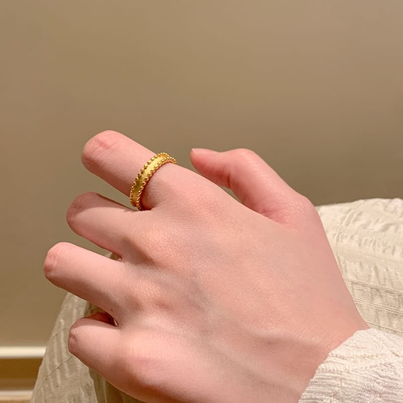 Legierungsring-Set gebürstet offen / Strass