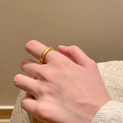 Legierungsring-Set gebürstet offen / Strass