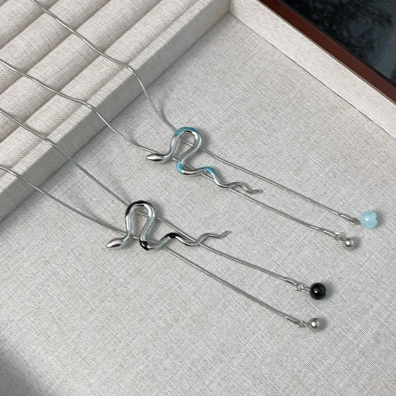 Necklace Lariat Snake Pendant Alloy