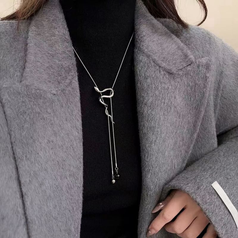 Necklace Lariat Snake Pendant Alloy