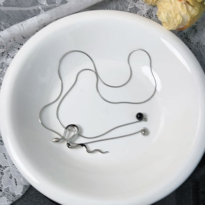 Necklace Lariat Snake Pendant Alloy