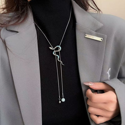 Necklace Lariat Snake Pendant Alloy