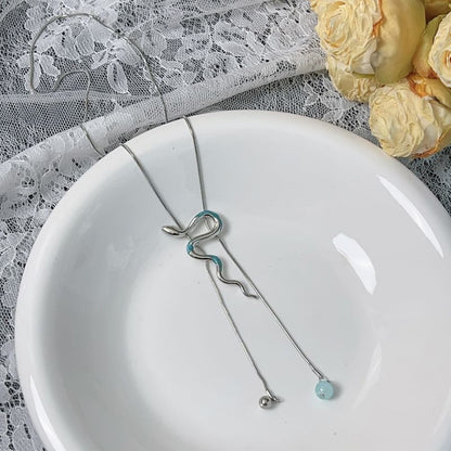 Necklace Lariat Snake Pendant Alloy
