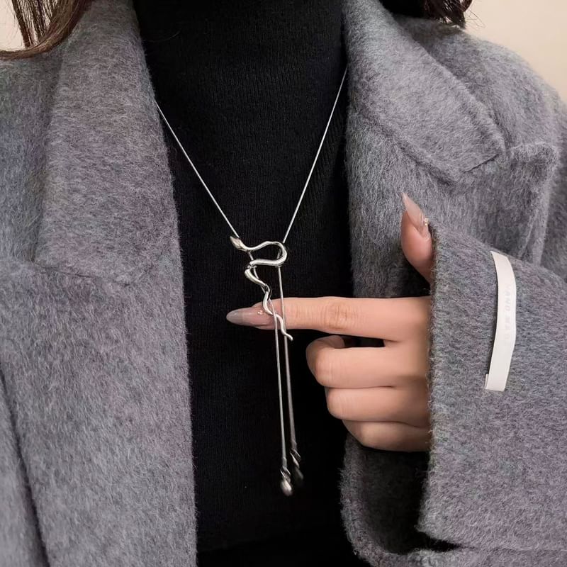 Necklace Lariat Snake Pendant Alloy