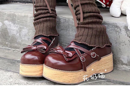 Leg Trim Accent Bow Warmers Lace