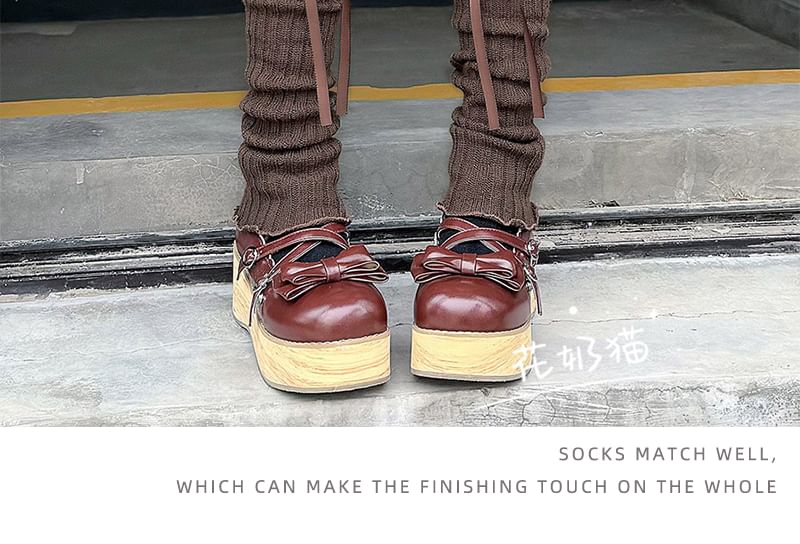 Leg Trim Accent Bow Warmers Lace