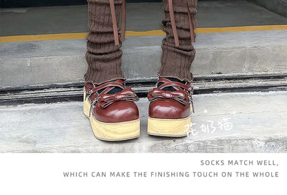 Leg Trim Accent Bow Warmers Lace