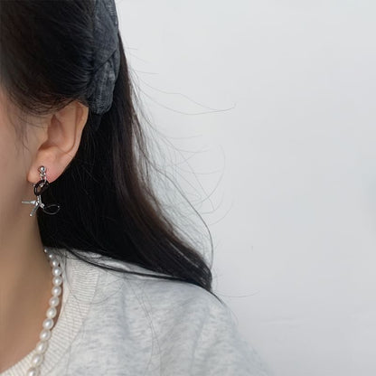 Ohrring Tropfen Schere Clip On /