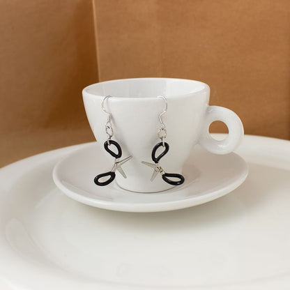 Ohrring Tropfen Schere Clip On /