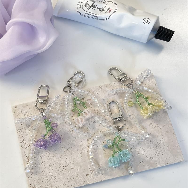 Flower Bow Charm Beaded Phone