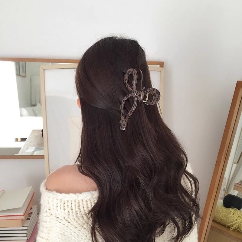 Print Leopard Acrylic Claw Hair
