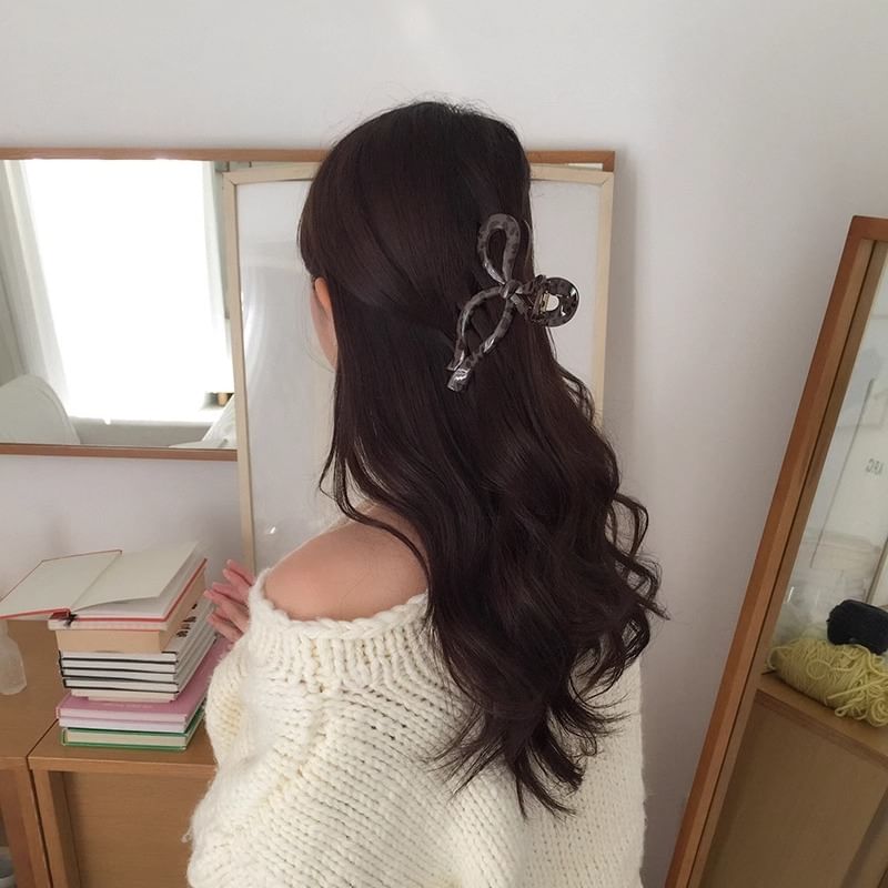 プリントヒョウ柄アクリル爪毛