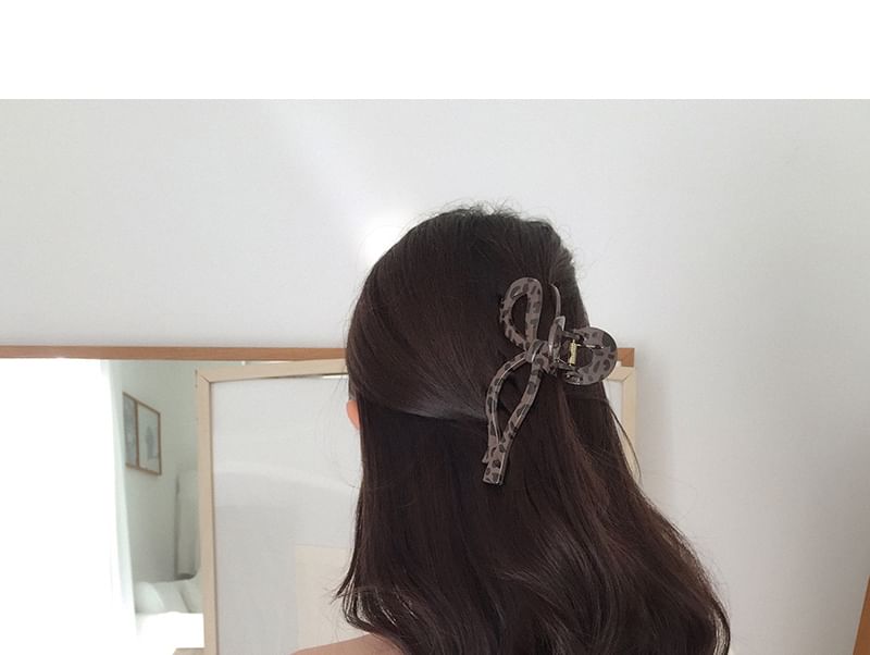 Print Leopard Acrylic Claw Hair