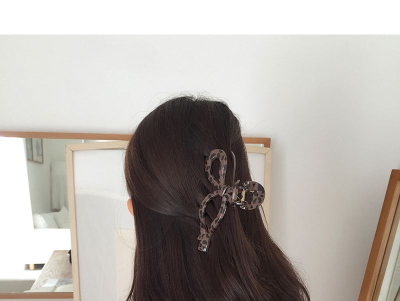 Print Leopard Acrylic Claw Hair