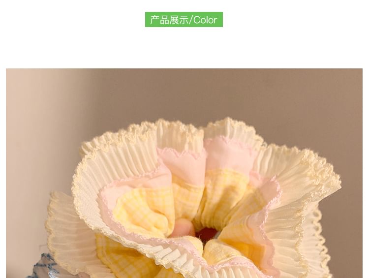 Plaid Pleated Scrunchie Panel