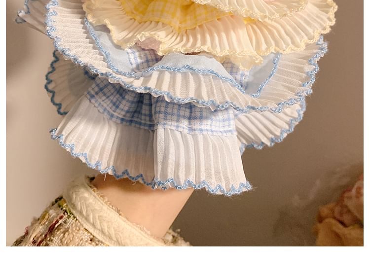 Plaid Pleated Scrunchie Panel