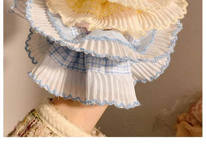 Plaid Pleated Scrunchie Panel