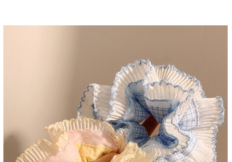 Plaid Pleated Scrunchie Panel