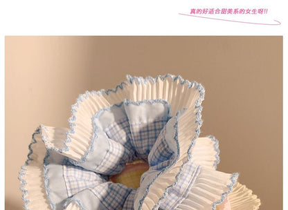 Plaid Pleated Scrunchie Panel