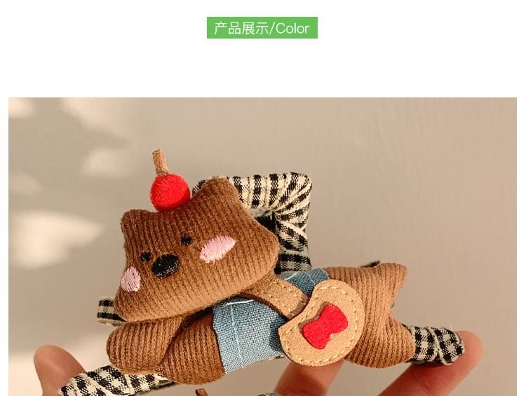 Plaid Cartoon Hair Claw