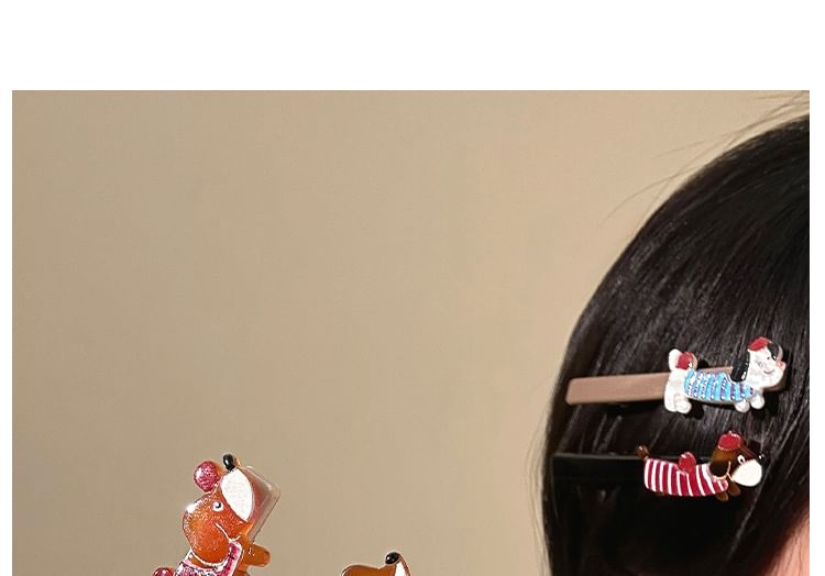 Dog Cartoon Acrylic Clip Hair