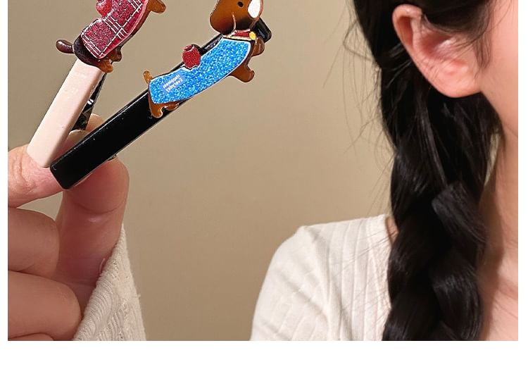Dog Cartoon Acrylic Clip Hair
