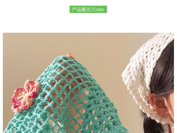 Head Scarf Triangle Floral