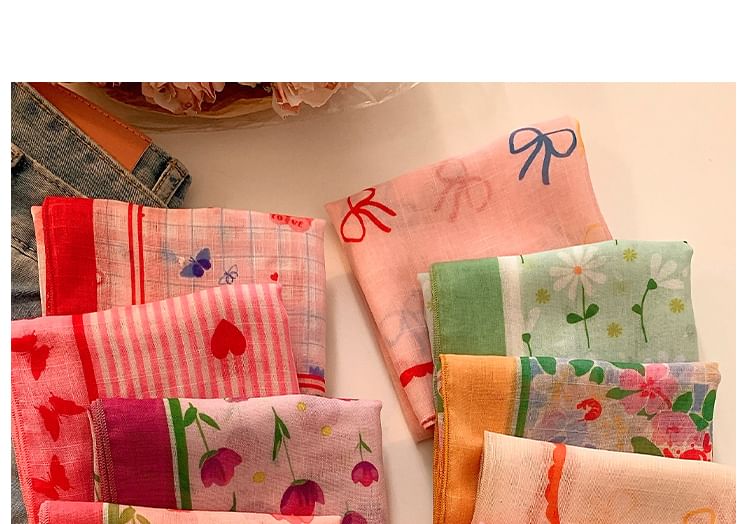 Head Scarf (Various Cotton Print Designs) Linen