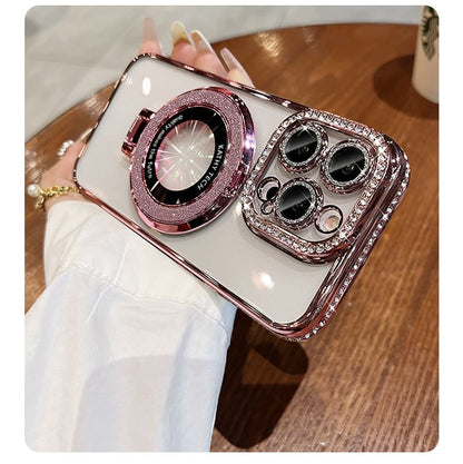 Phone Rhinestone (Compatible Magnetic Case Stand MagSafe) Transparent with