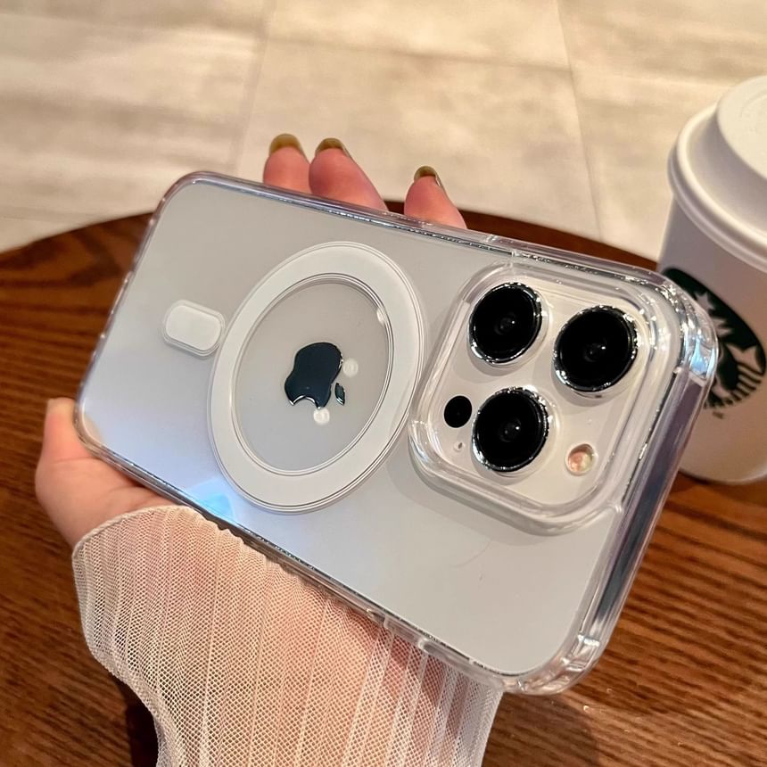 Transparent Magnetic Phone Case - Compatible with iPhone and MagSafe